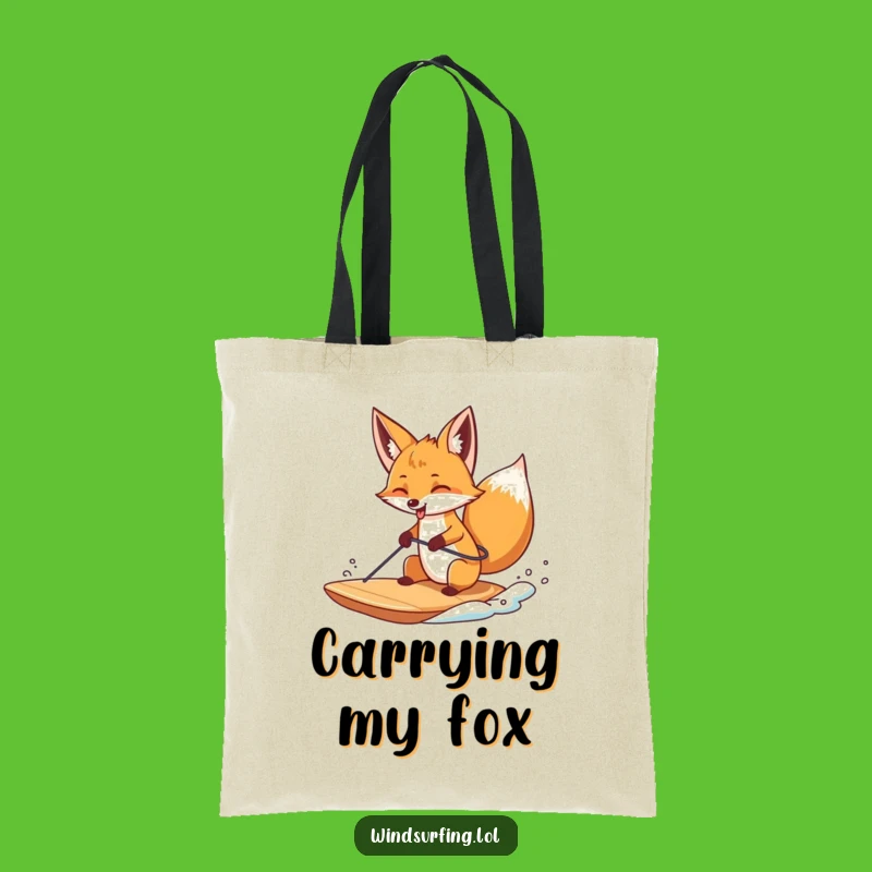 Funny Fox Windsurfing Tongue Tote Bag - Carry Your Adventure