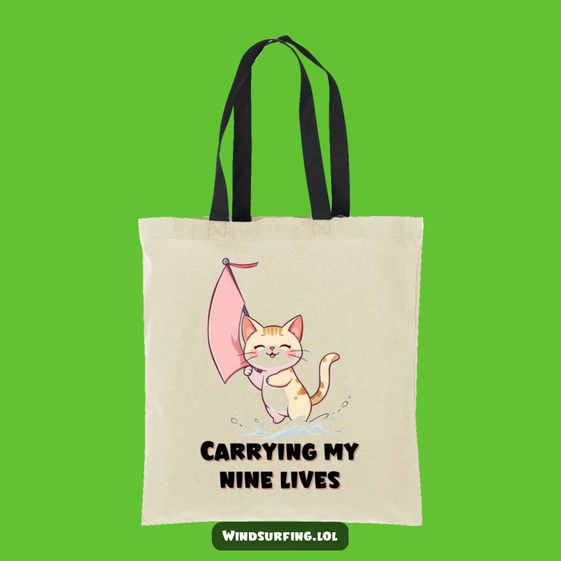 Funny Cat Sailing Tote Bag: Carry Your Treasures with Charm, Perfect Gift