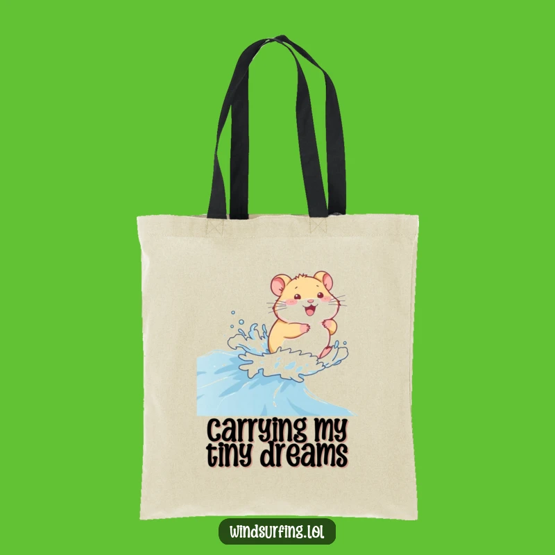 Funny Giggling Hamster Tote Bag: Carry Your Essentials with Tiny Sailor Style, Great Funny Gift!