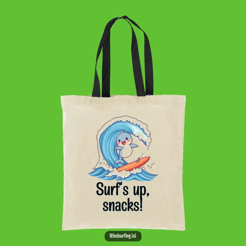 Funny Dolphin Surf Tote Bag - Beach Essential for Ocean Lovers Gift