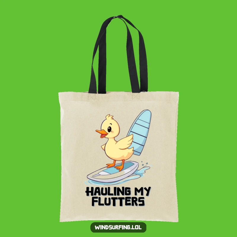 Funny Wobbly Duck Windsurfer Tote: Carry Your Essentials with Duck-Sized Laughs, An Awesome Funny Gift
