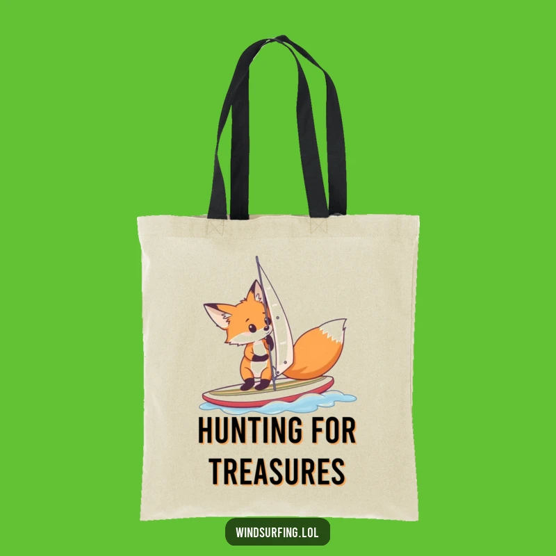 Funny Fox Surfing Tote Bag: Carry Your Curiosity with This Hilarious Accessory